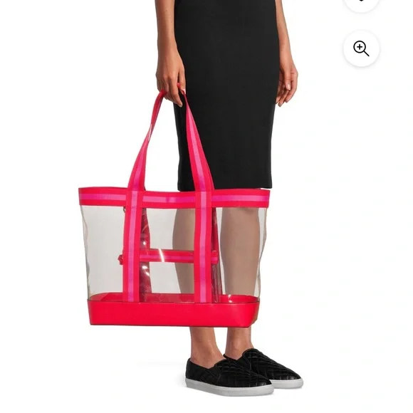 Time and Tru Red Tote & Pouch Set - Picture 2 of 5